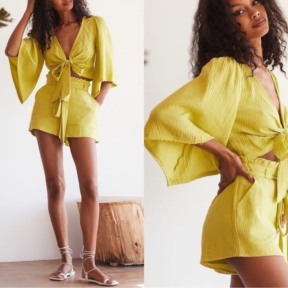 Lulu's Lime Green Textured Set